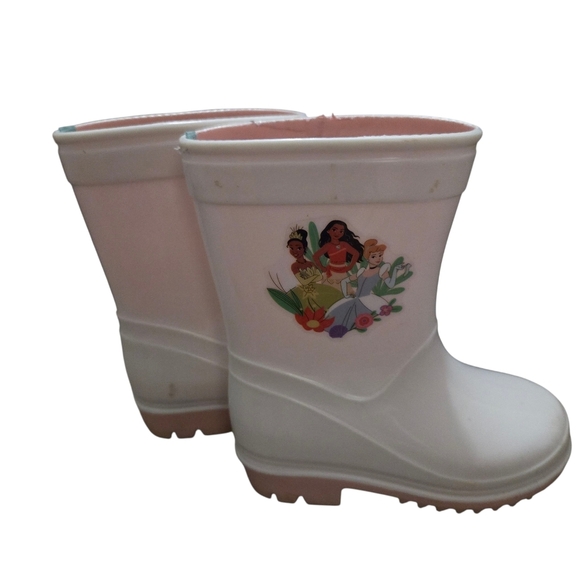 Disney Princess White Kids Rain Boots Size Little Kid 6 - Picture 1 of 8